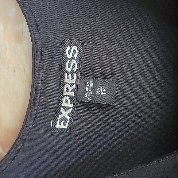 Express Size XSmall Black, Teal, Off White Color Blocked Bodycon Dress - Picture 5 of 7